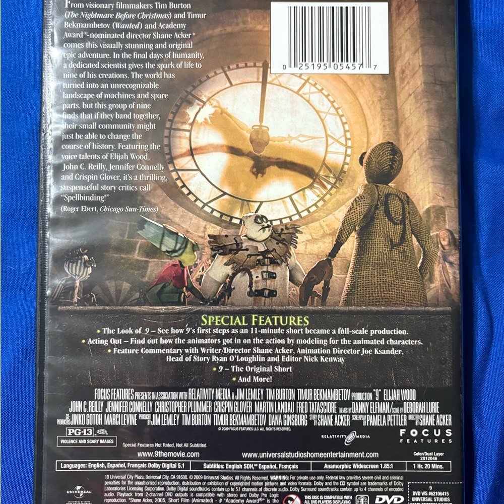 9 Animated Movie DVD - Picture 2 of 2